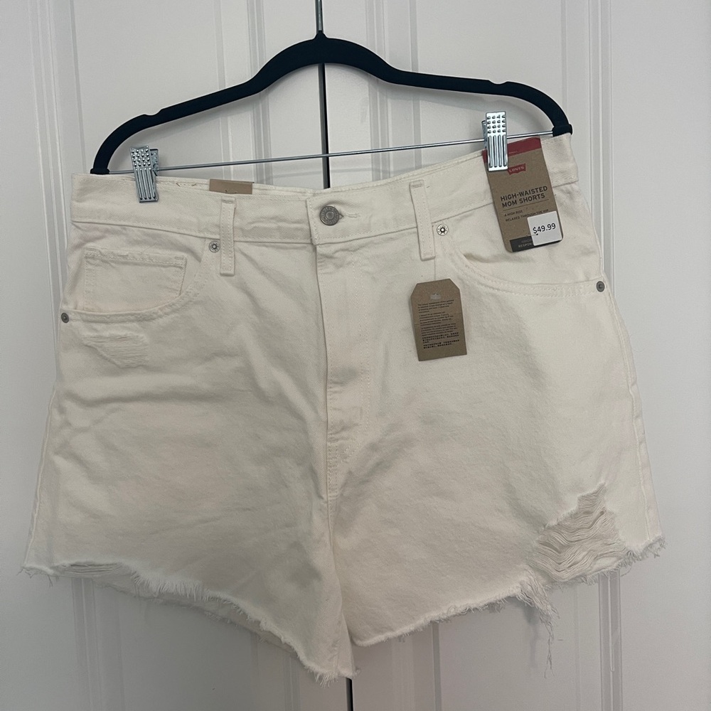 Women's White Denim Shorts